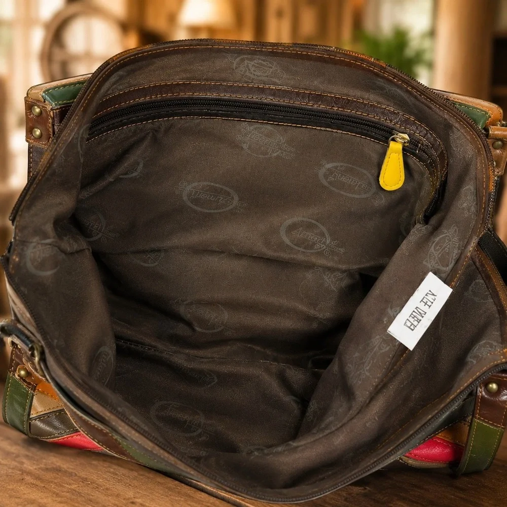 Amerileather rainbow patchwork